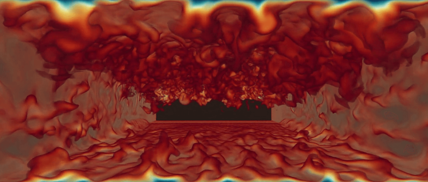 Flow around a rotating shaft