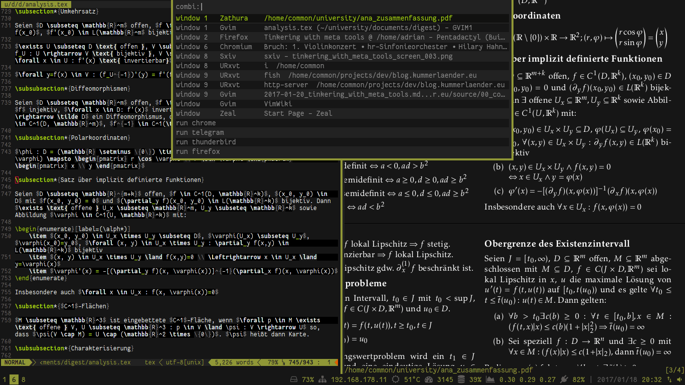 Example of a basic i3 session